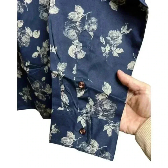 Voiz Homme Long Sleeve Basic Button Down Left Pocket Shirts for Men - Picture 4 of 11